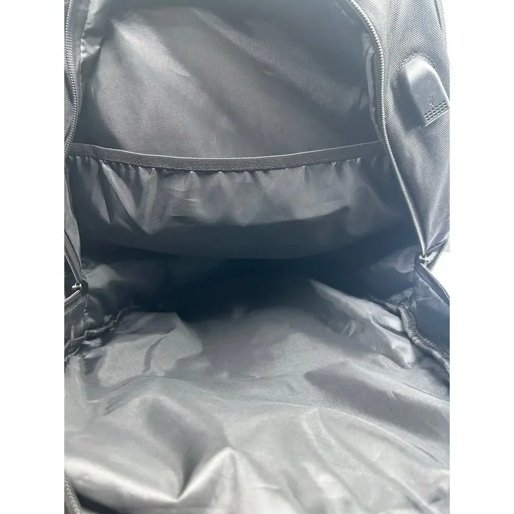 Anterk Travel Laptop Backpack USB Charging Port Black Red School Work Bag